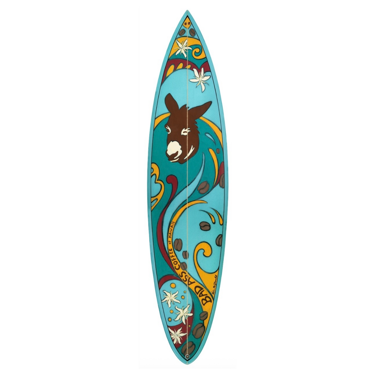 Custom Bad Ass Coffee Surfboard